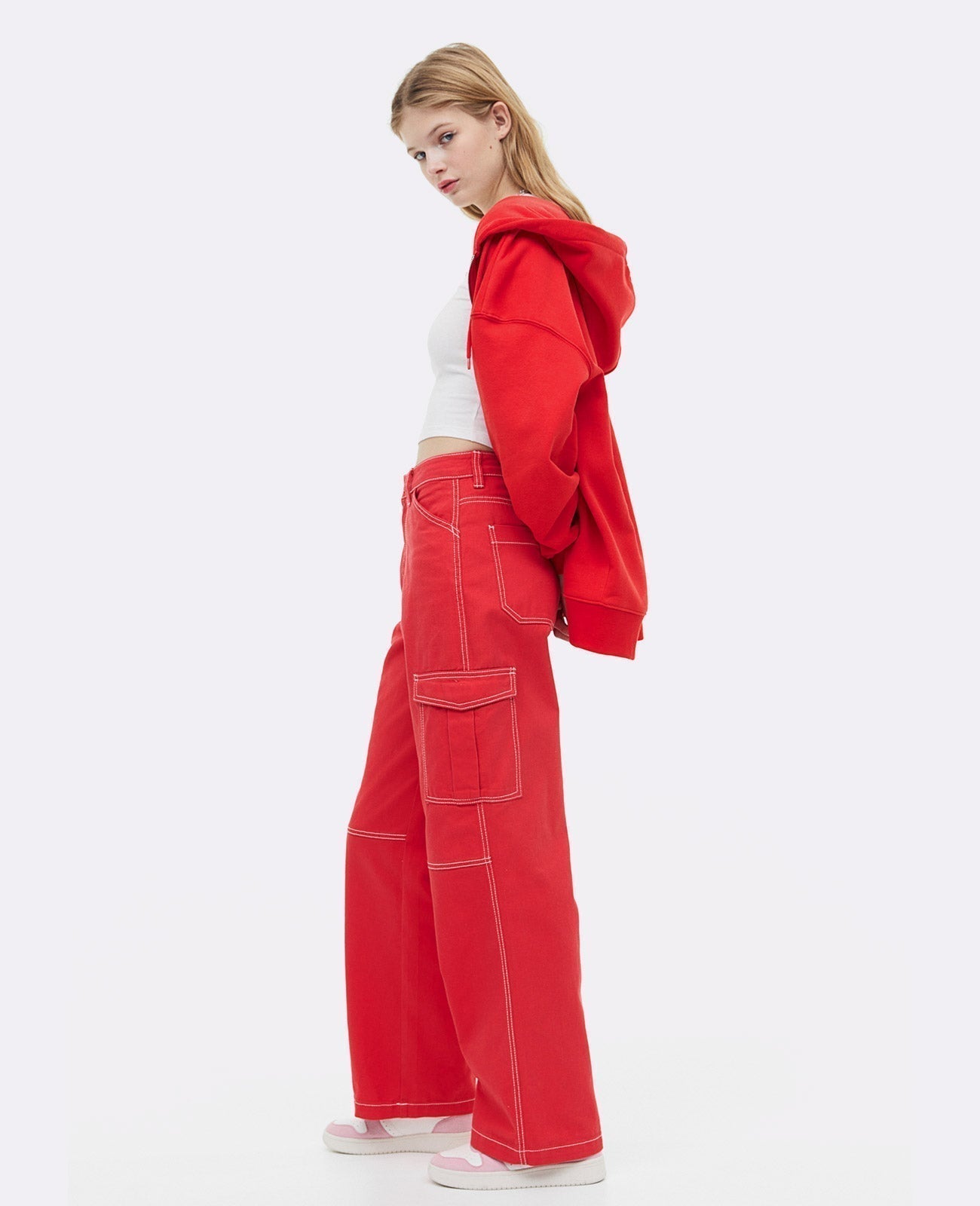 Solid Cargo Pant