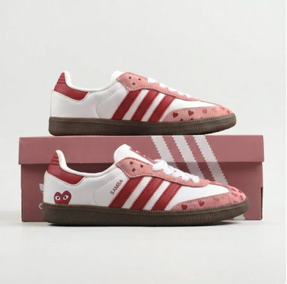 Samba OG x Comme des Garcons (CDG) "Red Pink Cloud White Brown"