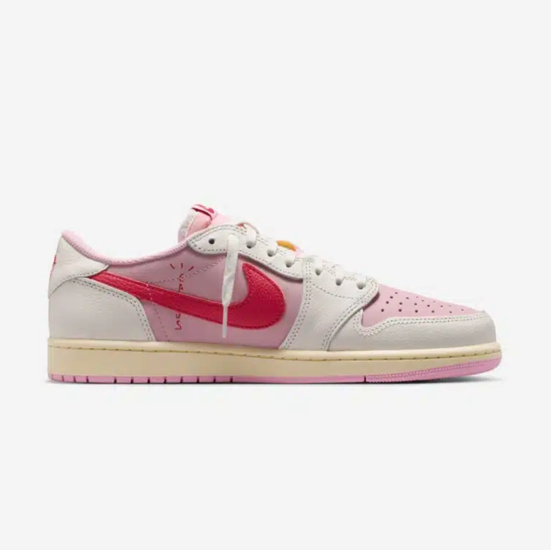 Air Jordan 1 Retro Low OG SP Travis Scott "Sail Tropical Pink"