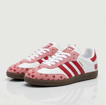 Samba OG x Comme des Garcons (CDG) "Red Pink Cloud White Brown"