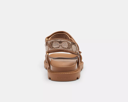 Brynn Sandal In Crystal Signature Jacquard